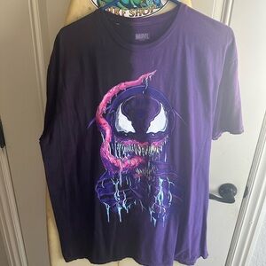 Marvel Purple Graphic Tee with Pink & Blue Accents